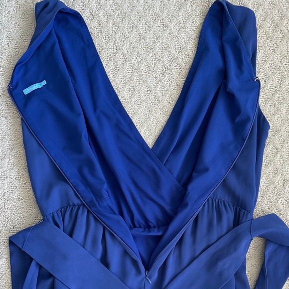 J. McLaughlin Blue Lavinia Tiered Maxi Dress Size 4 Wedding Resortwear Classic - Picture 9 of 14